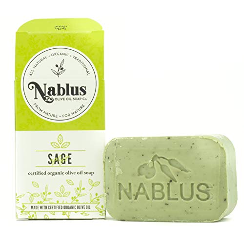 Nablus Certified Organic Olive Oil Sage Soap (Pack of 3)