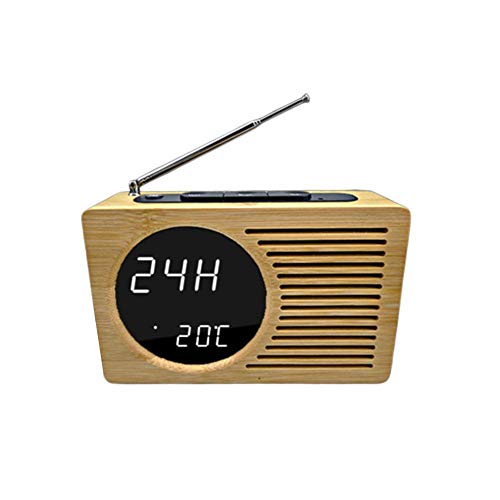 Digitaler Radiowecker Uhrenradios Digital Radio Alarm Clock Reisewecker Tischuhr Mit Kalendertemperaturanzeige Und Teleskopantenne