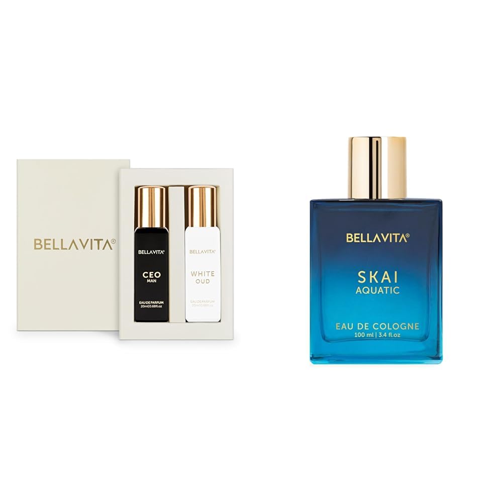 Bella Vita Luxury Ceo Man & White Oud Unisex Combo With Tonka Agarwood & Orange Woody Pack Of 2 20 Ml Each Skai Aquatic Unisex Liquid Eau De Cologne, 100 Ml-picture-39