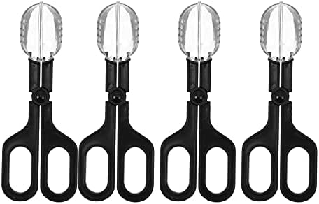 Balacoo 4pcs Pet Pooper Scoopers Hamster Waste Scoop Portable Jaw Clamp Poop Scooper Long Handle Grabber Picker for Hamster Sugar Glider Guinea Pig