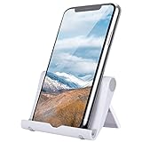 Mykit Multi-Angle iPad Stand, Universal Portable Durable Adjustable Holder for Tablets, E-readers and Smartphones Apple iPhone Samsung Galaxy / Tab HTC Google Nexus Pixel LG OnePlus and More (White)