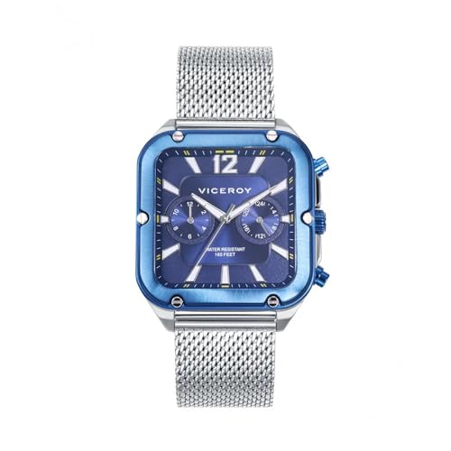 Montre Viceroy Magnum 401327-35 homme acier bleu lisible et robuste