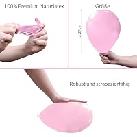 BIO Rosa Luftballons • [100 Stück] • MADE IN EU • Premium Ballons aus 100% reinem Naturlatex • Helium Luftballons Bunt • aus natürlichen Rohstoffen • Luftballons Geburtstag – Ansicht 5