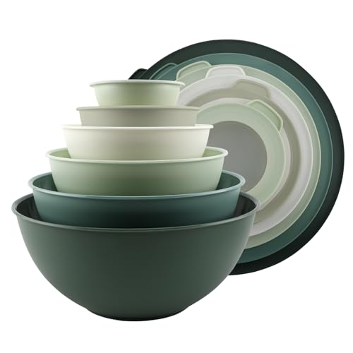 COOK WITH COLOR Mixing Bowls with TPR Lids...