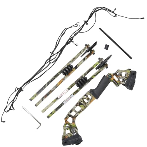 Topbows Compound Bow 20-70lbs 24\"-30\" Let-Off 80% Archery Hunting Equipment Max Speed 320fps Right and Left Hand Do-it-Yourself Installation (Camo, Left Hand) - Thumbnail 2