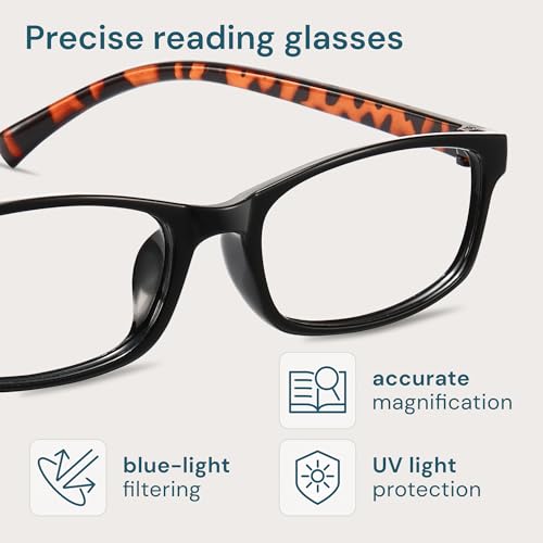 Image of Gaoye +2.25 Multi Pack Reading Glasses Women - Blue Light Blocking Lenses, TR90 Frames, UV400 - Eyeglasses with Clear Vision