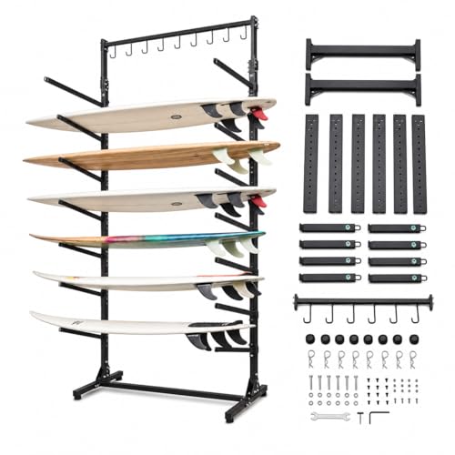 StoreYourBoard Surfboard Rack with Wetsuit Drying & Hooks