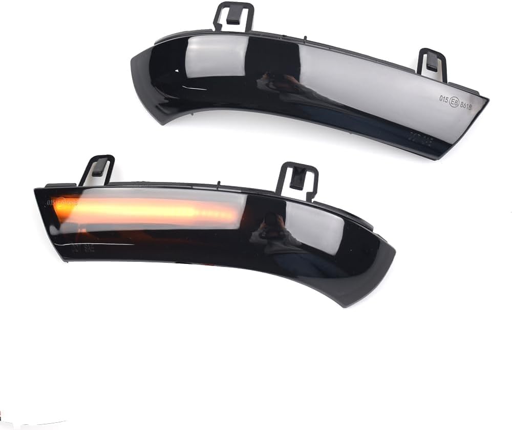 Side Mirror Dynamic Turn Signal Lights for VW GTI MK5 EOS MK5 Jetta Golf 5 Passat B5.5 B6 R32 Rabbit Sharan, Dynamic (Yellow Blue LED Light) Sequential Lamps Smoke Cover Lens 2003-2012