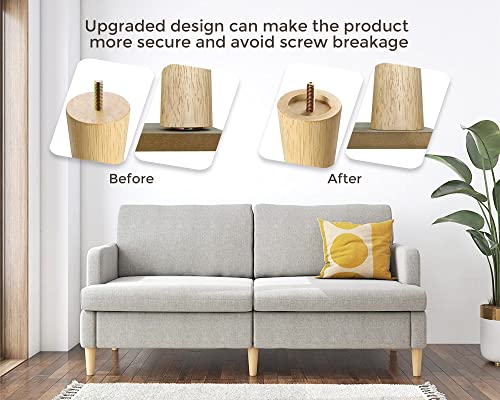 Onedream Mid Century Table Furniture Legs, 12 Inch Wooden Legs Consists Of Solid Oak Sturdy And Stable, Replacement Diy Tapered Chair Leg Couch Ottoman Coffee Table Armchair，White Round Legs #TOP6