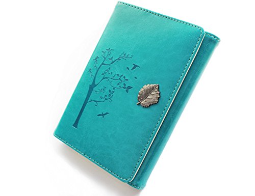 Valery Journal Vintage Leather Unisex Daily Use Gift incl. Soft Touch Vintage Cover + Magnetic Closure, 100 Sheets & 200 Lined Pages - Tree Design