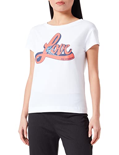 T-shirt femme taille 48 Love Moschino à manches courtes pour un style ample et confortable