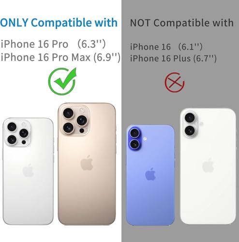 Image of Xmon Back Camera Lens Protector for iPhone 16 Pro (1 Pack) Premium Camera Glass Protector Guard, Anti-Scratch, Ultra-Clear, Easy Installation