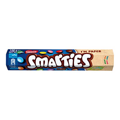 SMARTIES Confetti ripieni di Cioccolato al Latte, Maxi Tubo 130g