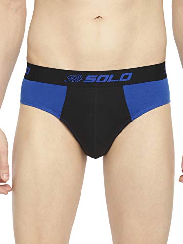 Image of SOLO Mens NEO-Tech Jersey Fabric - Ultra Soft Cotton Stretch Brief - Contrast Modern Contour Pouch - Rockstar Design (Pack of 5)