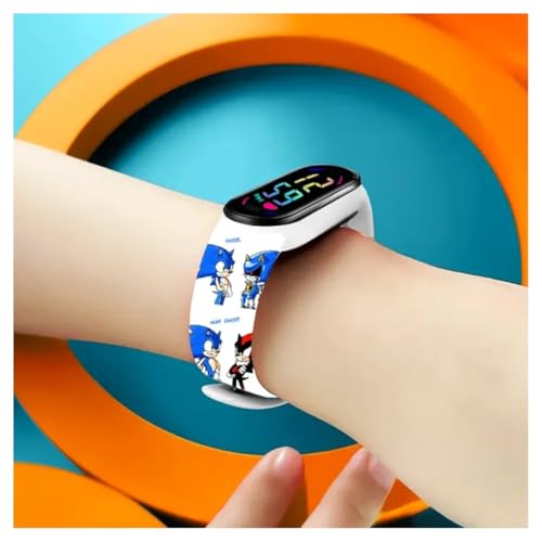 Relógio Digital Band Infantil Led À Prova D'água - Sonic