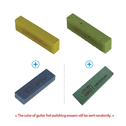 Guitar Fret Polishing Erasers Abraisive Rubber blocks for Polishing Fret Wire 180 Grit & 400 Grit &1