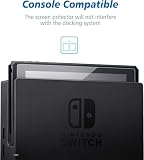 NEW'C zestaw 3 sztuk, szkło hartowane do Nintendo Switch, folia ochronna na ekran - odporna na zarysowania - bez pęcherzyków powietrza - bardzo odporna (0,33mm HD Ultra przezroczysta) twardość szkła