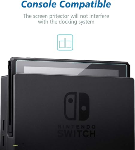 NEW'C 2 Piezas, Protector Pantalla para Nintendo Switch lite, Cristal templado Antiarañazos, Antihuellas, Sin Burbujas, Dureza 9H, 0.33 mm Ultra Transparente, Ultra Resistente