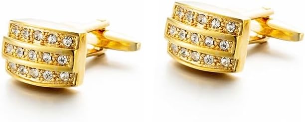 Three Rows of Rhinestone Cuffs Cufflinks Wedding Dress Accessories Cufflinks
