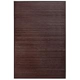 Alfombra de salón industrial marrón de bambú de 200x300 cm