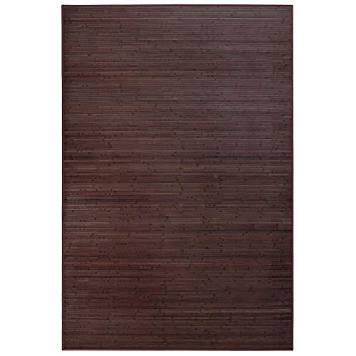 Alfombra de salón o Comedor Industrial marrón de bambú de 200 x 300 cm Factory - LOLAhome