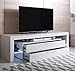 muebles bonitos - Mueble TV Modelo Selma (160x53cm) Color Blanco con LED...