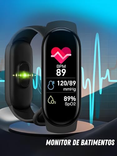Smartband M8 Relógio Inteligente A Prova de Água para Treino Esportes, Monitoramento Cardíaco, Press