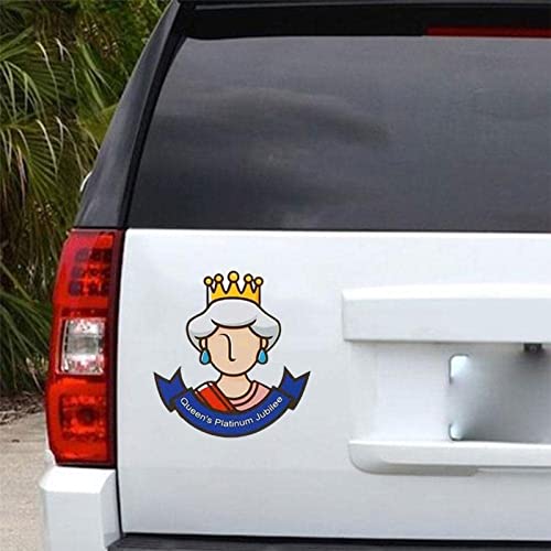 5 Pcs Elizabeth carro janela agarrar,Queen Elizabeth Platinum Jubilee Window Decalques Para Veículos