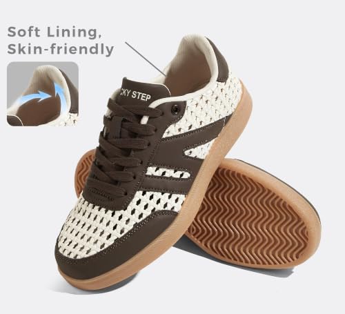 Image of LUCKY STEP Women Retro Gum Sole Fashion Sneakers