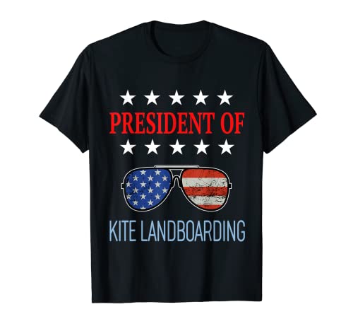 Funny Kite Landboard Zubehör – USA Flagge Strand Spruch T-Shirt