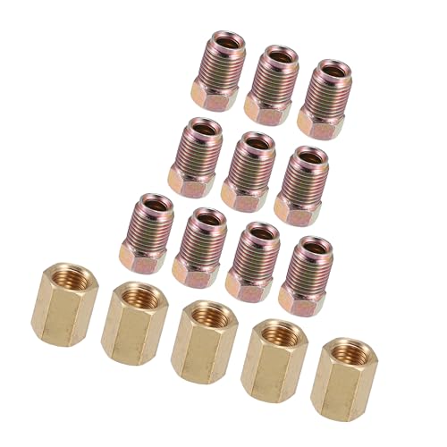 Hihaha Brake Line Tube Fittings 3/8-24 Threads Assortment for 3/16 /15pcs