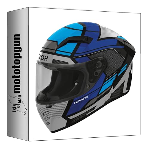 Casque intégral Airoh Connor cne18 Ego moto bleu gloss XL ai48a13covebc