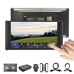 Portkeys PT6 Kamera Monitor 5,2″ 600nit Touchscreen Feldmonitor Helligkeit Vertikalmodus 3D-LUT-Ausgabe großer Farbraum Focus Peaking RGB Wellenform für DSLR Kameras