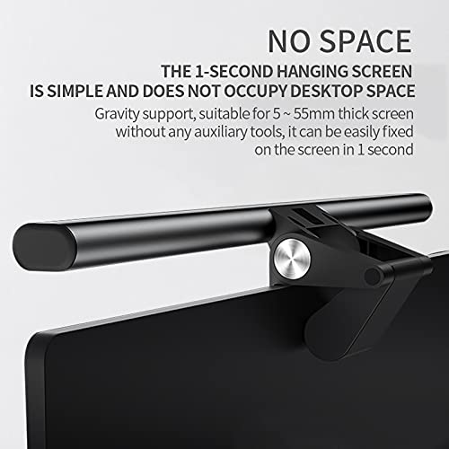 Image of Troner Monitor Screen Light Bar with Smart Touch Sensor and 1080P Webcam|USB Powered LED| 3 Color Temperature Modes,Stepless Dimming,No Screen Glare Eye Health Care (Silver) (Webcam)