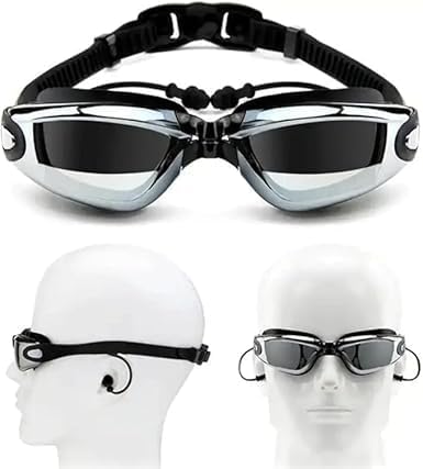 Óculos de Natação Unissex Antiembaçante com Lentes Espelhadas – P...