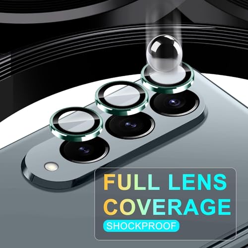 Image of HUMBLE Camera Lens Protector Compatible with Samsung Galaxy Z Fold 5 - Durable Frame & Glass Build, Zoom Design, Scratch & Dust Resistant (Green)