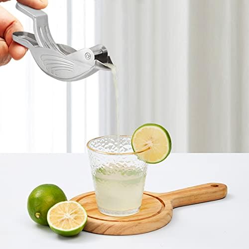 HyzaPhix Lemon Squeezer Manual Juicer Stainless Steel Lemon Slice Squeezer Bird Shape Hand Juicer Kitchen Tool for Orange Lemon Lime Pomegranate Citrus (Bird)
