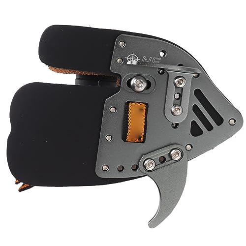Protetor de Dedo de Arco e Flecha, Aba de Dedo de Arco e Flecha Design Ergonômico Preto Cinza Couro