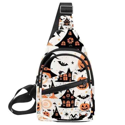 Sac à dos banane et sac à main bandoulière Happy Halloween multicolore mixte