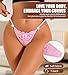 YIFVTFCK 4Pack Women G-String Thongs Sexy T-back Lace Underwear Cut Out Low Rise Floral Breathable Cheeky Panties Red L