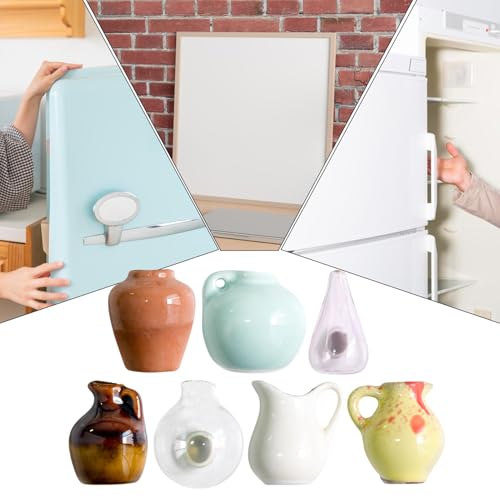 Aimant de vase miniature en céramique pour décoration de réfrigérateur - 6