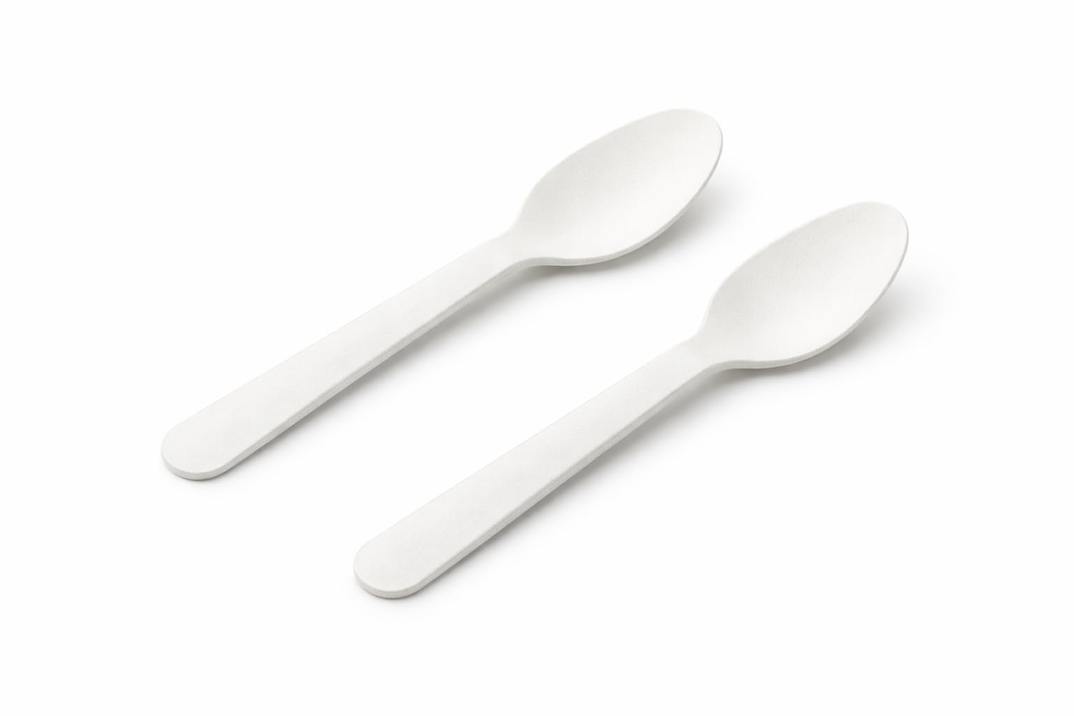 Cucchiaini Compostabili 100 Pezzi 11,5 cm Fibra di Canna da Zucchero Posate Bio Dessert Caffè