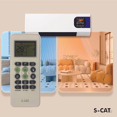 Image of S-CAT Compatible with Whirlpool AC Remote Control Model Original 173 (No Backlight) Suitable for 1 1.5 2 Ton Split & Window AC (Match Old Remote Exactly, for Any Issues Contact Customer Care)