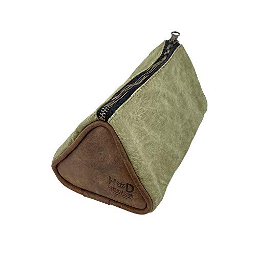 Hide & Drink, Waterproof Durable Travel Dopp Kit for Toiletries, YKK Zipper, Groomsmen Dopp Bag, Gifts for Men Women, Travel & Home Essentials, Handmade Includes 101 Year Warranty :: Waxed Canvas