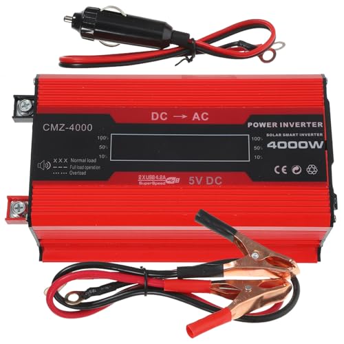 Convertisseur 12v 220v 4000w pur sinus evite la surcharge en auto