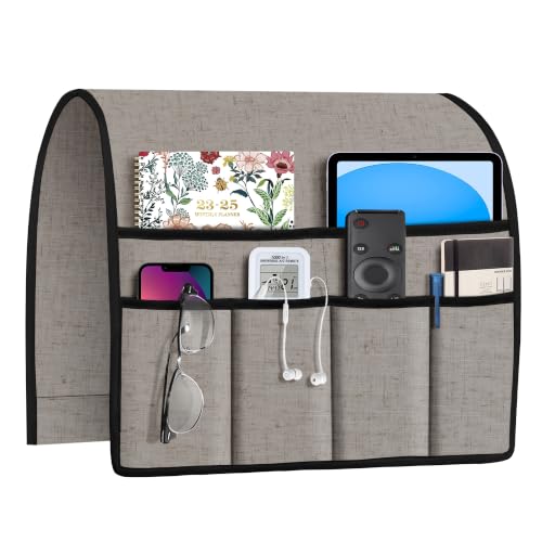 Joywell Remote Control Holder Chair Caddy Armrest Organizer Whitecap Gray