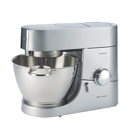 Kenwood KMC011 5 Quart Chef Titanium Kitchen Machine, Stainless Steel