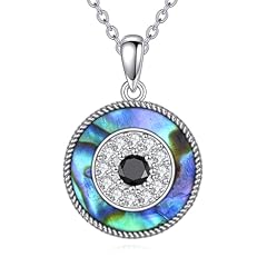 Evil Eye Necklace with Abalone