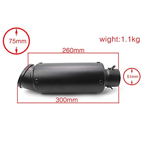 Tubo de Escape Pace Compatible para Suzuki GS 500/ E Silenciador INOX Negro
