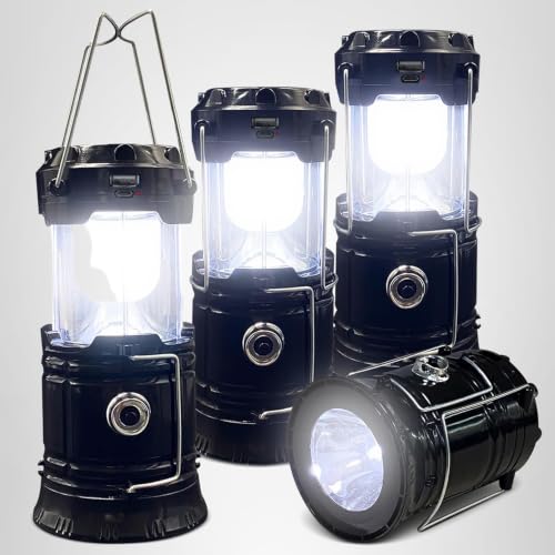 Collapsible Portable LED Camping Lantern XTAUTO Lightweight Waterproof Solar USB